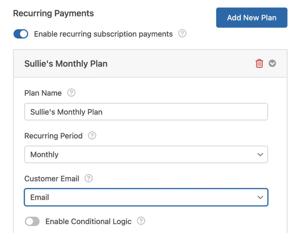 recurring payments