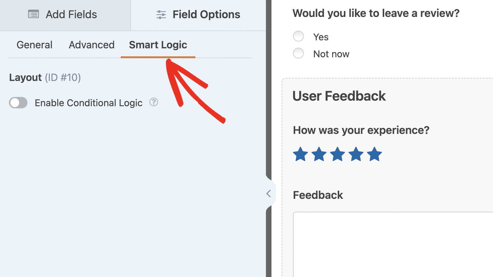 Select the Smart Logic tab