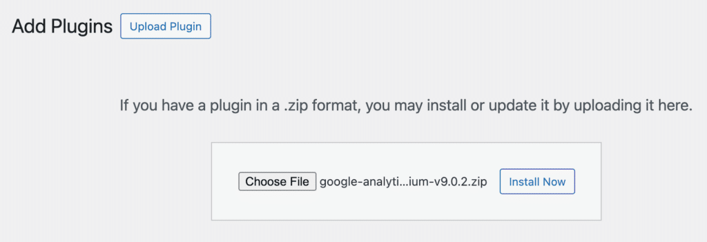 Select a file to install. 