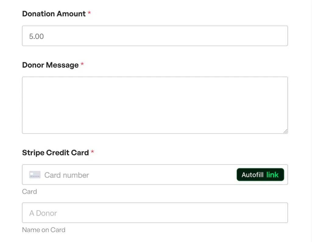 Customizing a donation form template