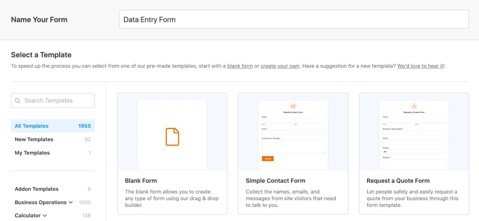Naming your form