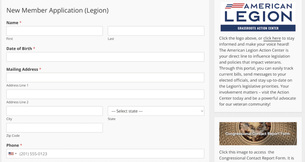 American Legion New Member Application