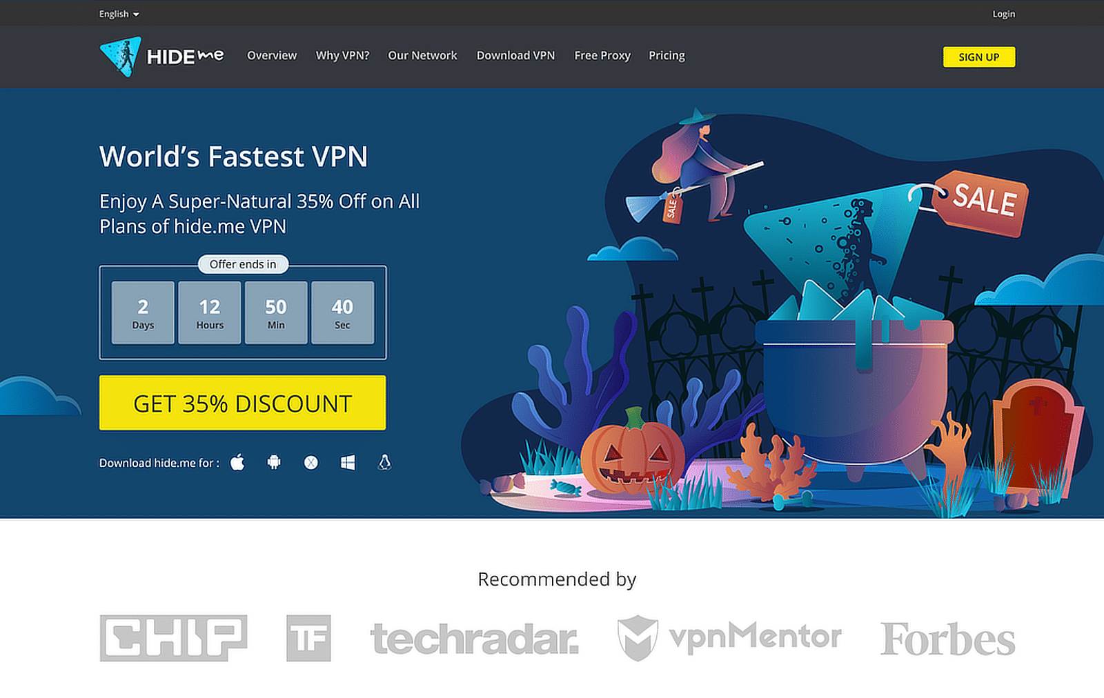 halloween landing page