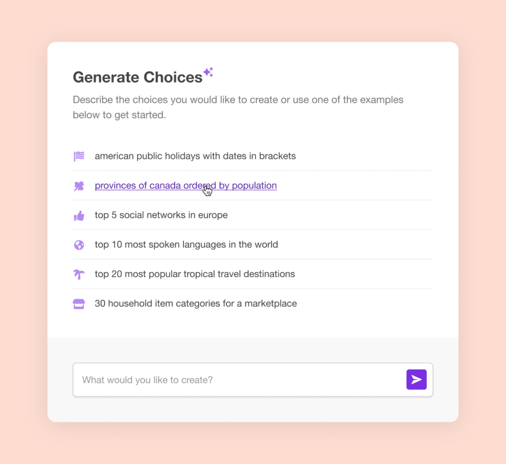 WPForms AI Choices Interface