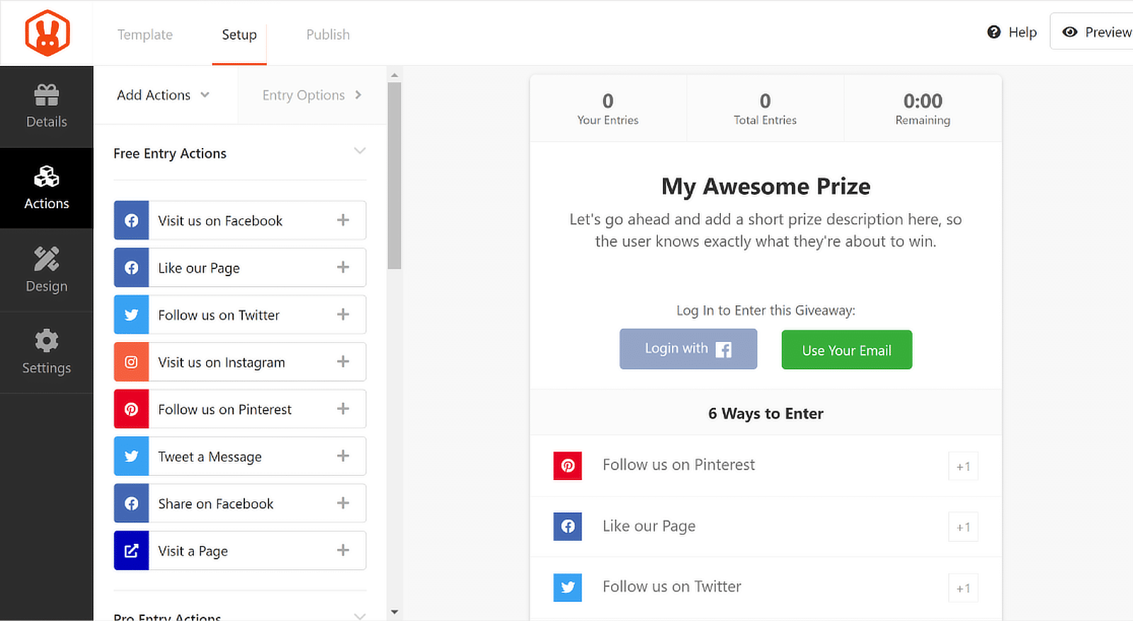 manage giveaway rafflepress