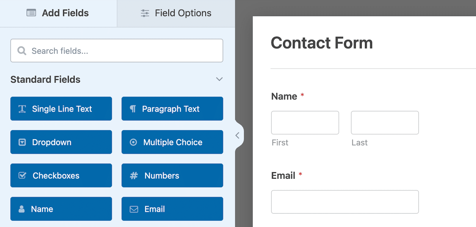 Simple contact form in WPForms