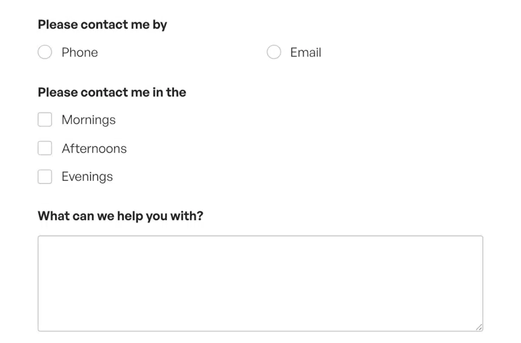 Formulario de consulta de cliente