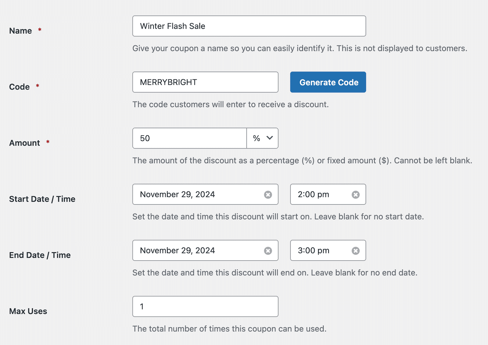 Set up a flash sale using WPForms