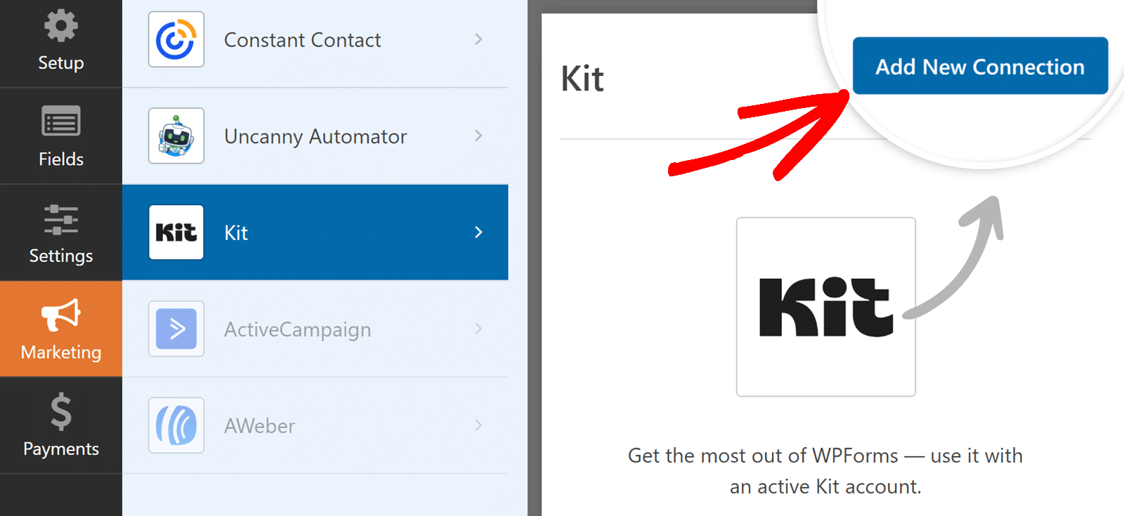 Add new Kit connection