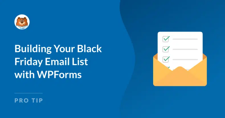 Costruire la tua lista email per il Black Friday con WPForms