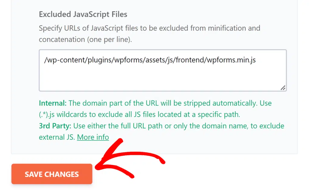 ausgeschlossene-js-dateien-wp-rocket - WPForms