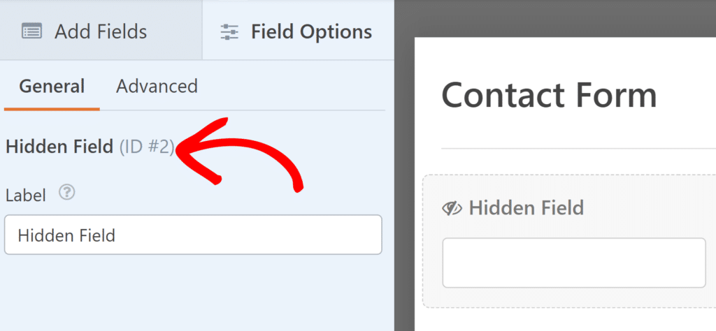 Hidden field ID