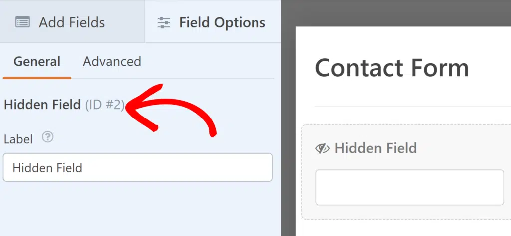 Hidden field ID