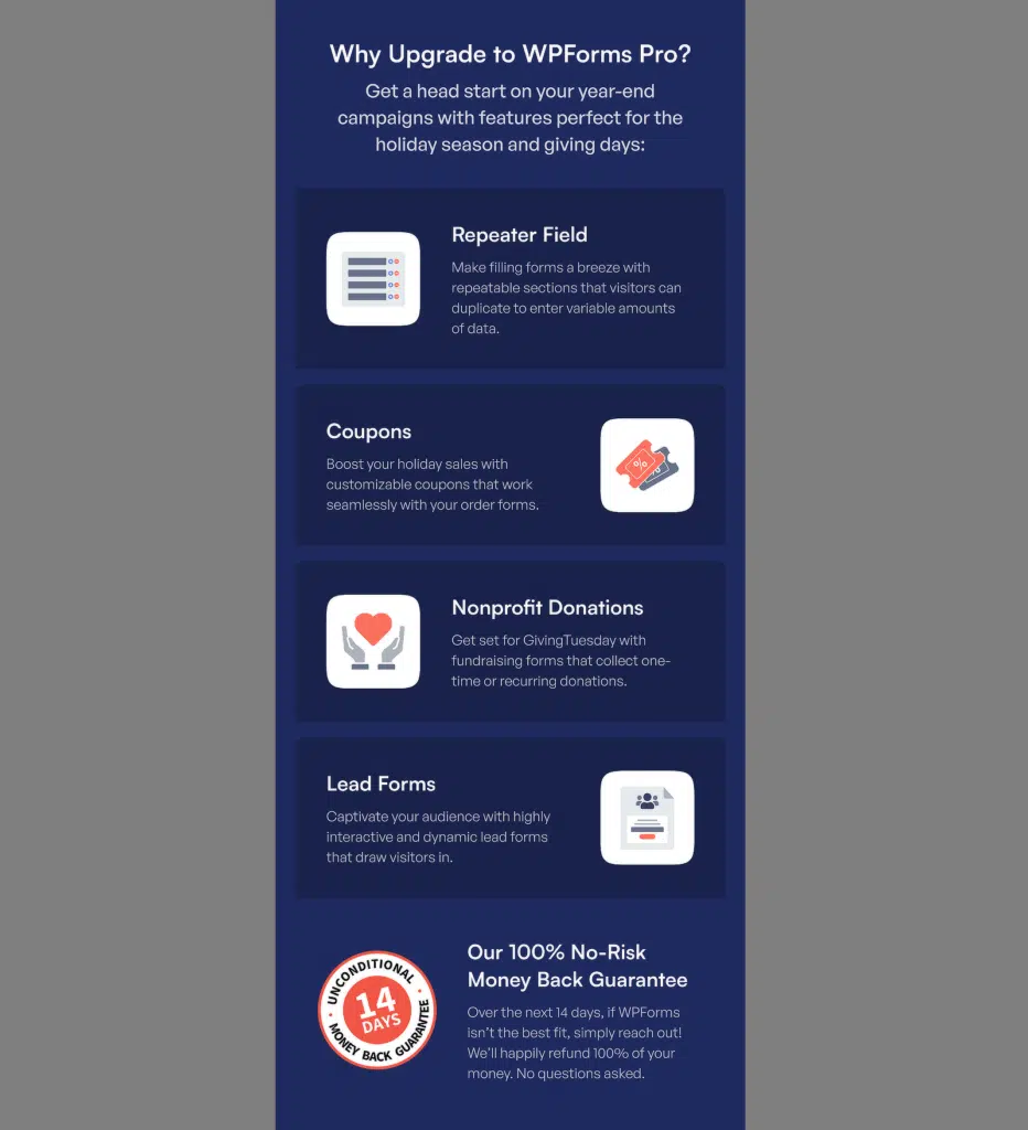 texte de newsletter wpforms