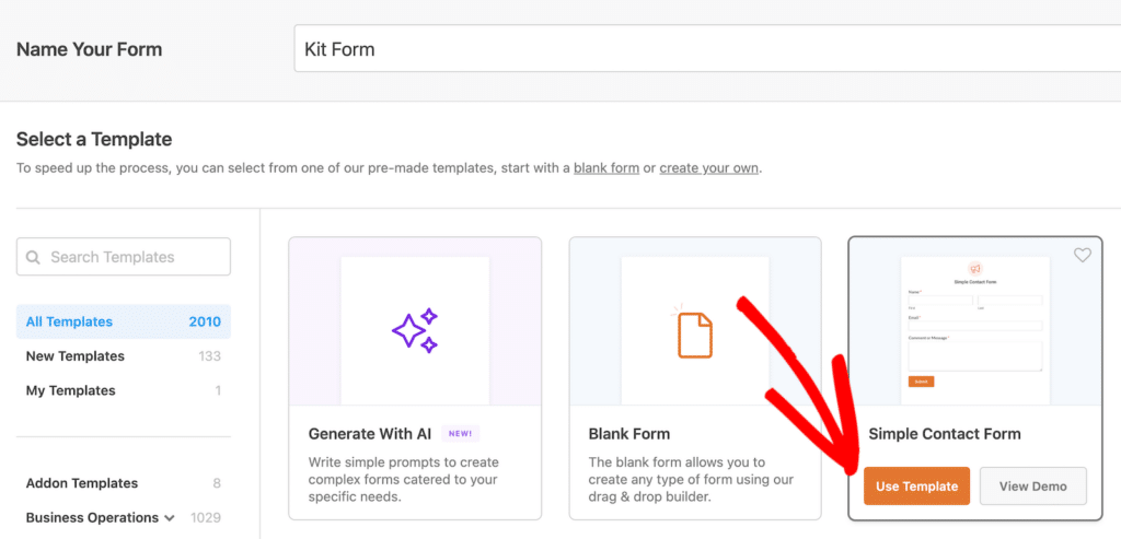 How to Create a Kit (ConvertKit) Contact Form in WordPress