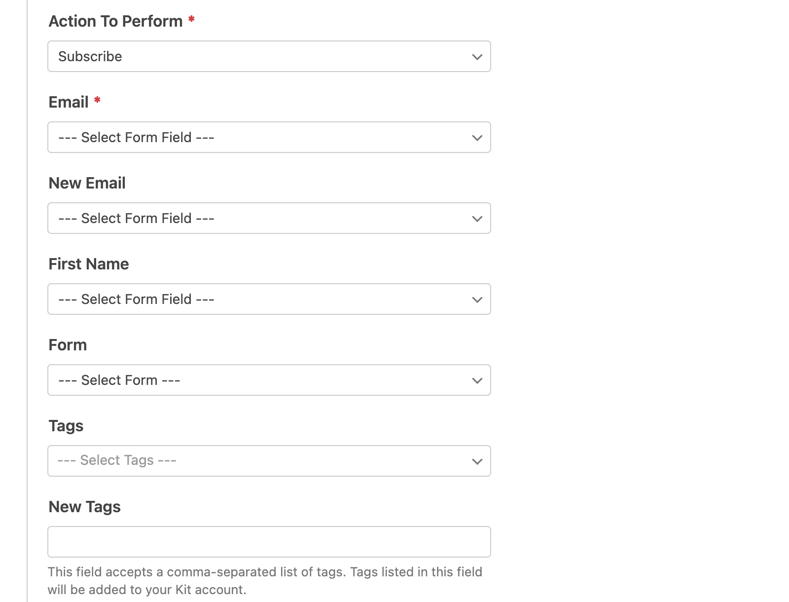 Subscribe options