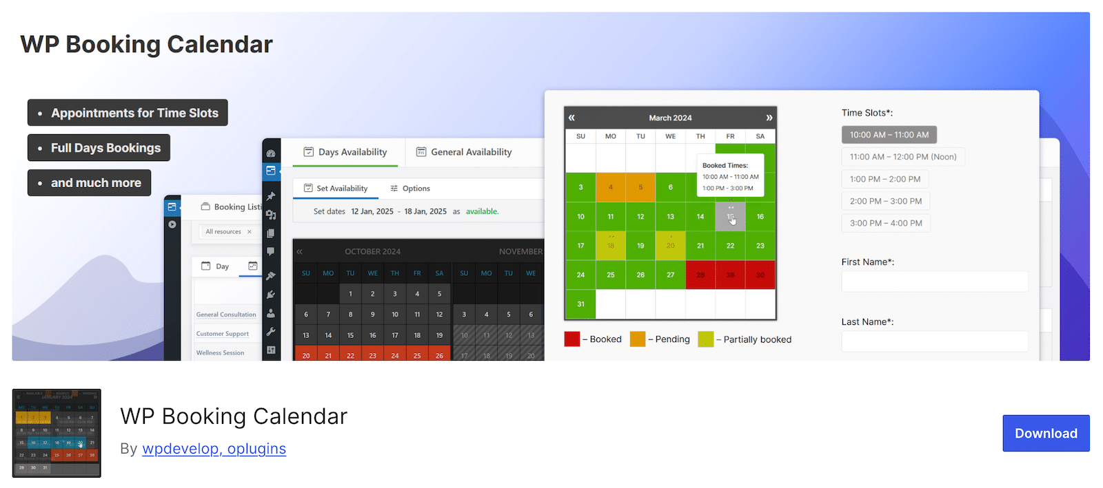 WP Booking Calendar on WordPress