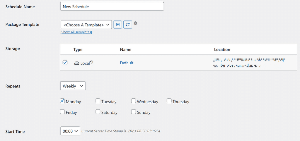 duplicator scheduled backups