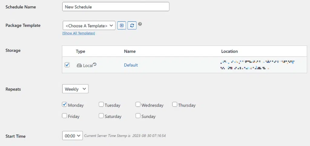Duplicator scheduled backups