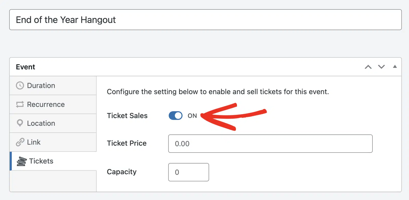 Ticketverkauf aktivieren, um die Ticketverwaltung für Veranstaltungen zu ermöglichen