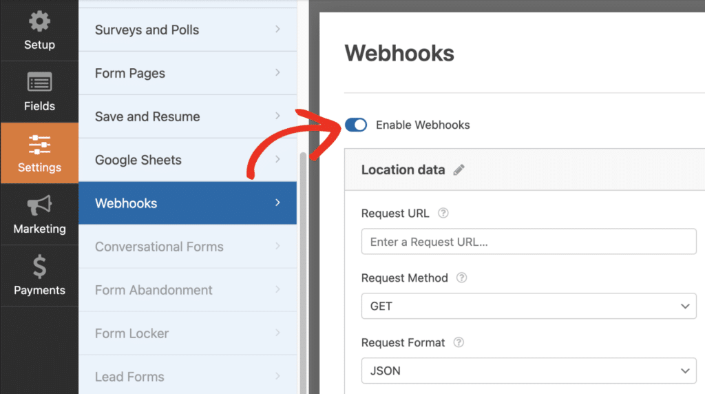 enable-webhooks - WPForms