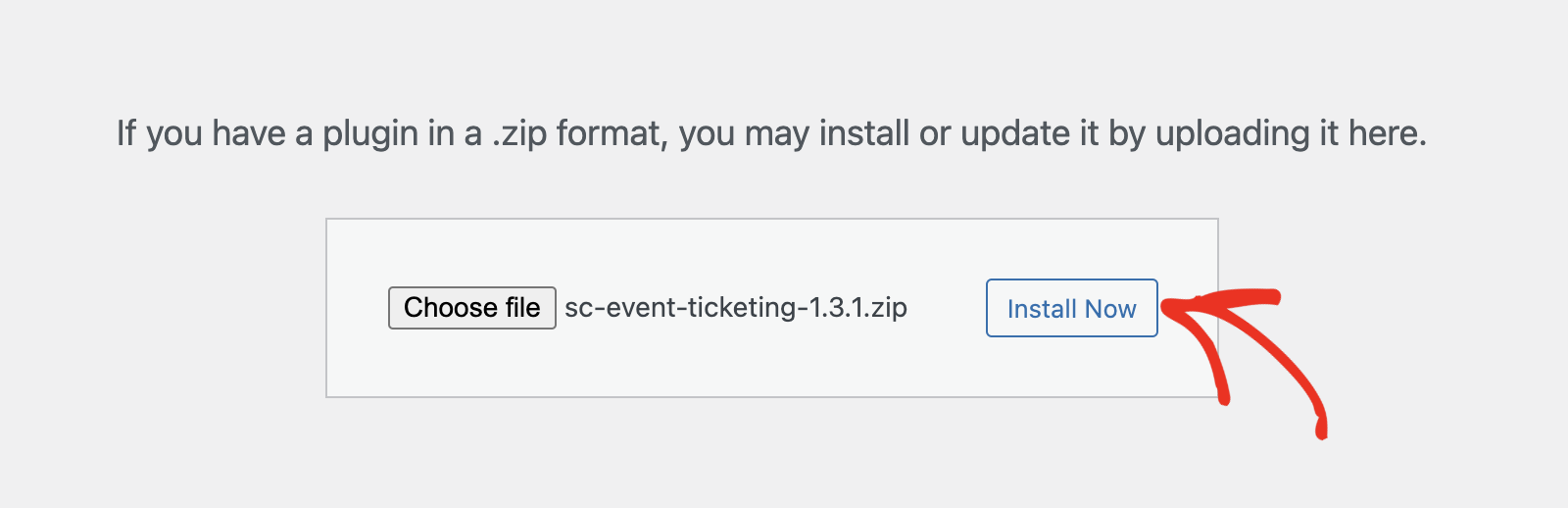 Install Sugar Calendar Event Ticketing addon