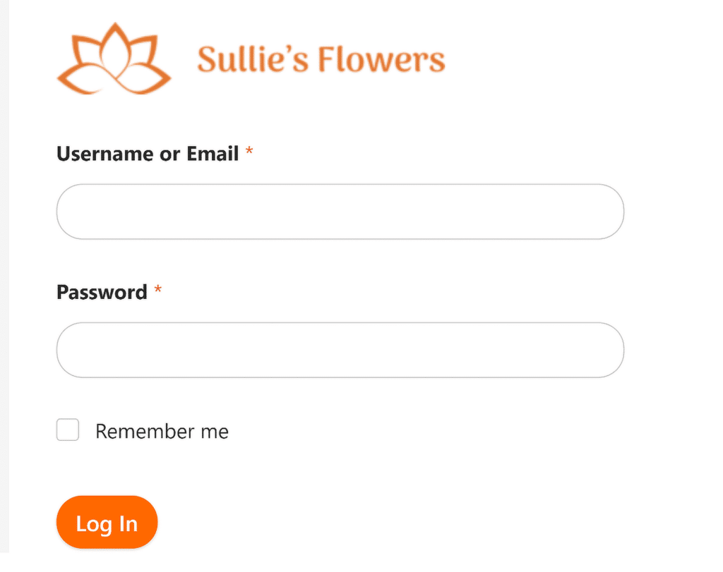 login form example