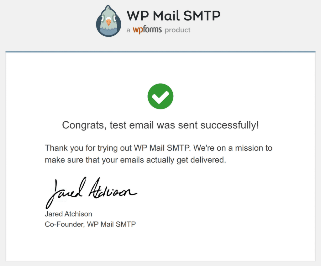 test email wp mail smtp