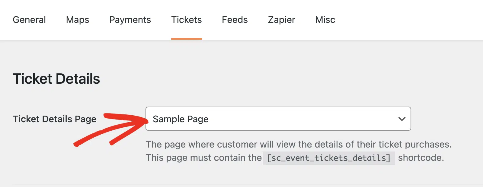 Ticket-Detailseite
