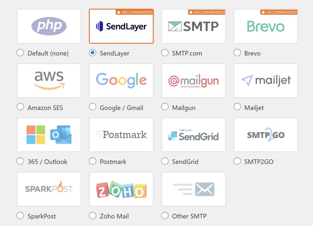 serveurs d'envoi wp mail smtp