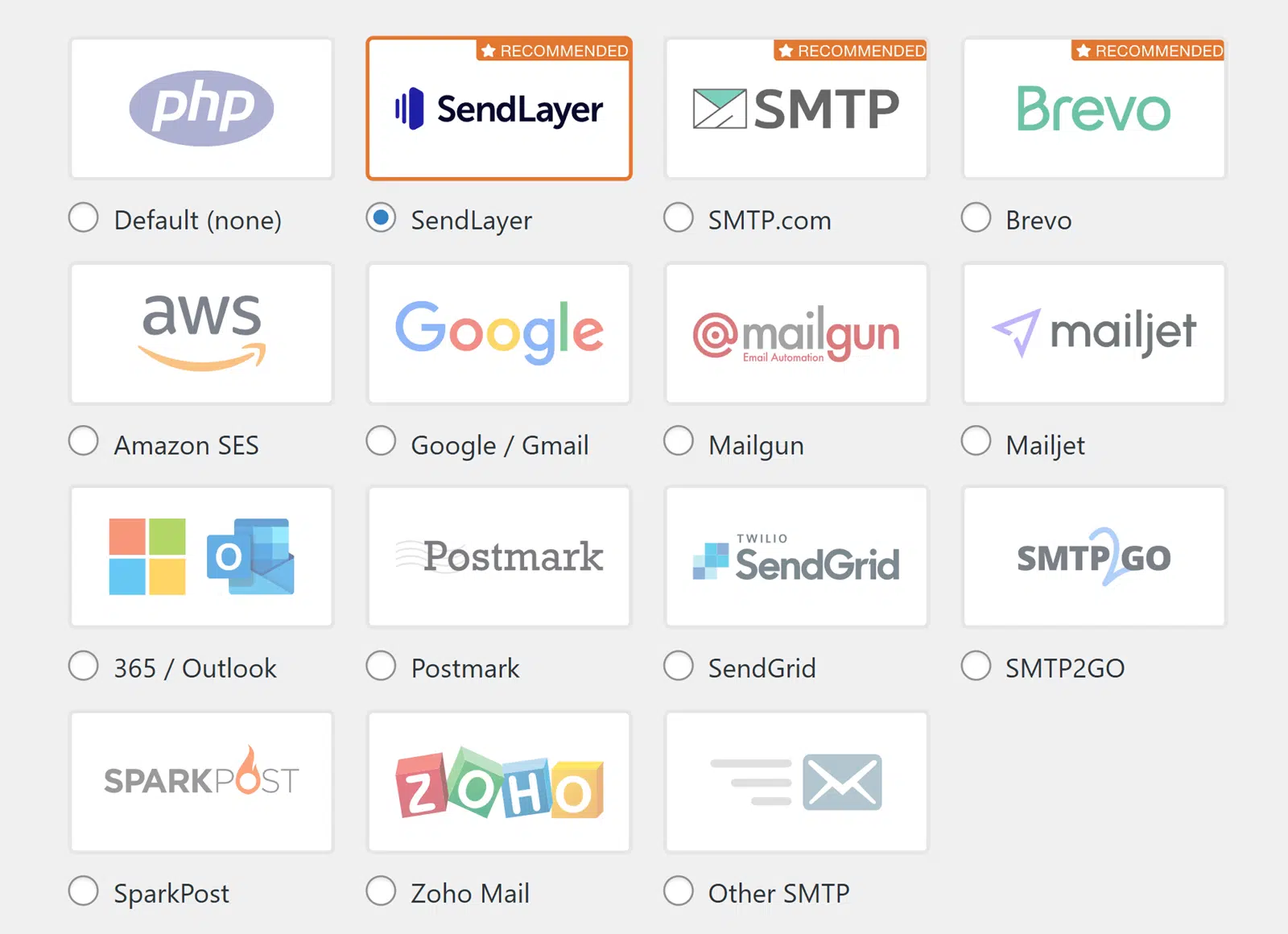 serveurs d'envoi wp mail smtp