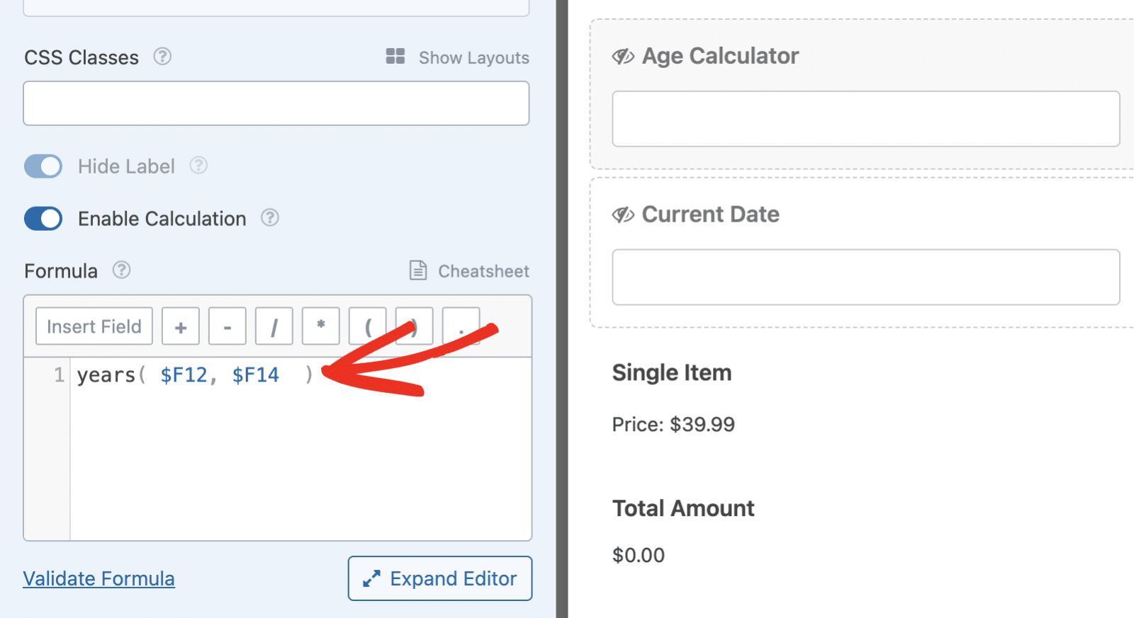 Age calculator formula