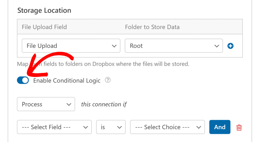 Enable Conditional Logic