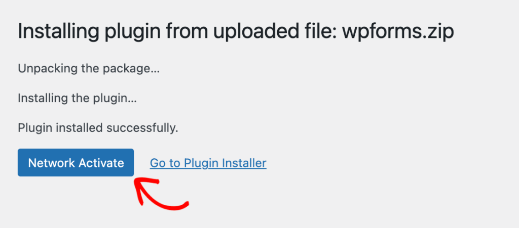 Network Activation for WPForms