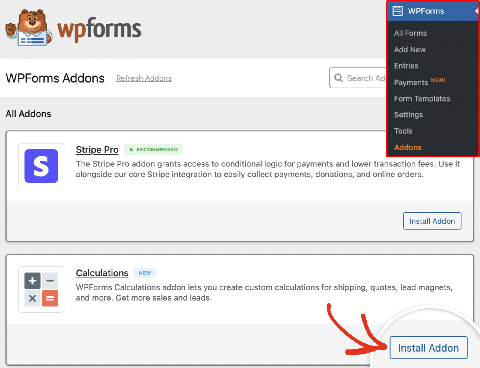 Install the calculations addon to show payment field based on date