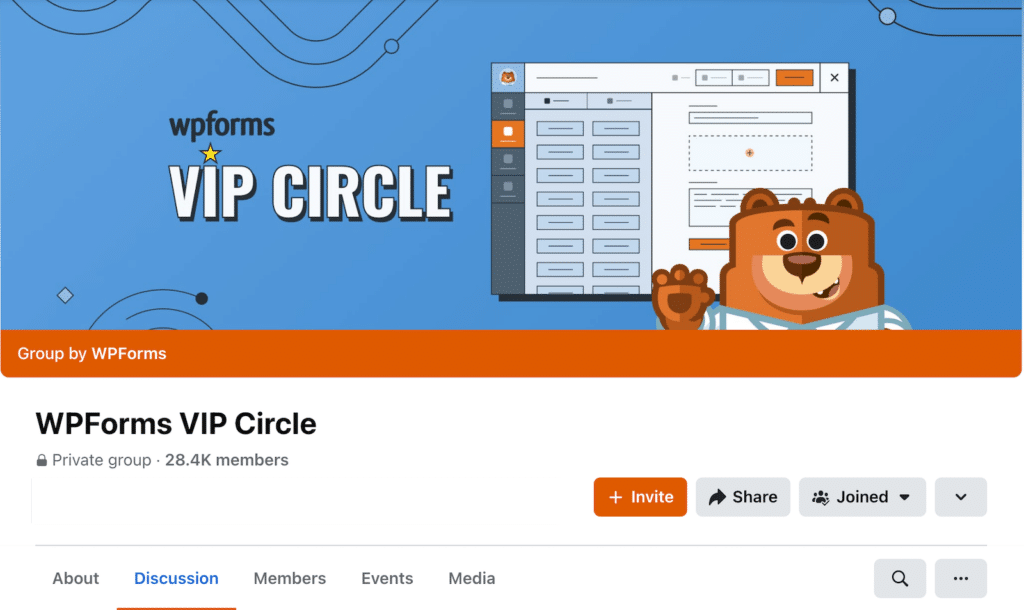 WPForms VIP Facebook group