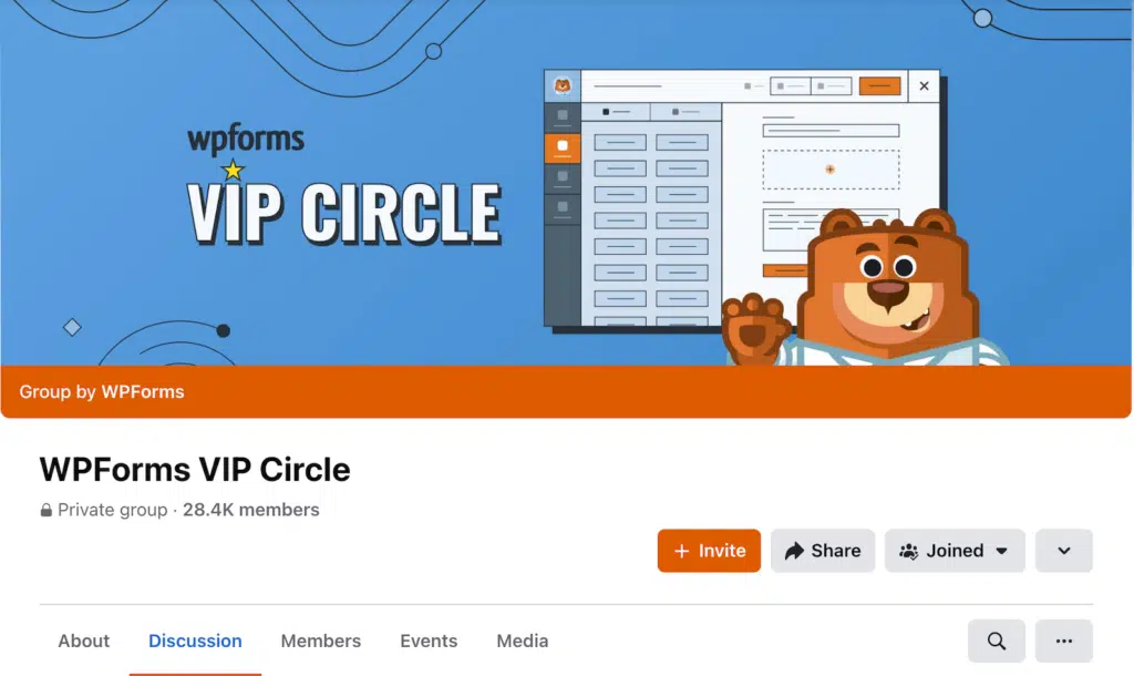 WPForms VIP Facebook group