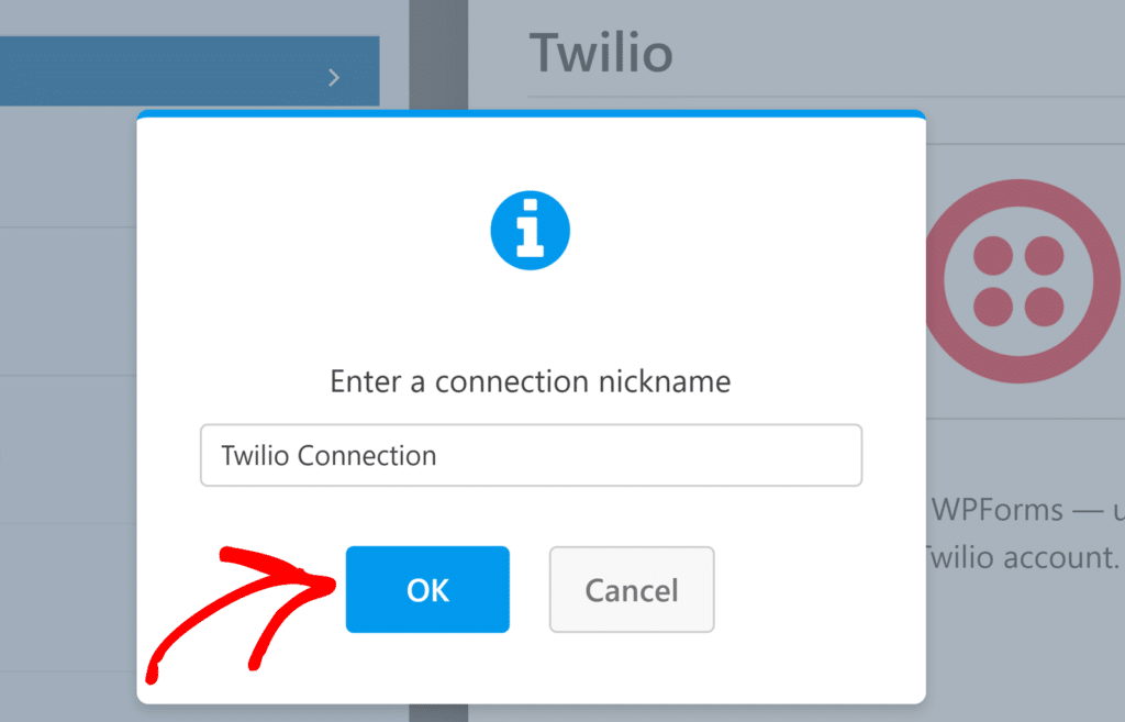 Enter a connection nickname