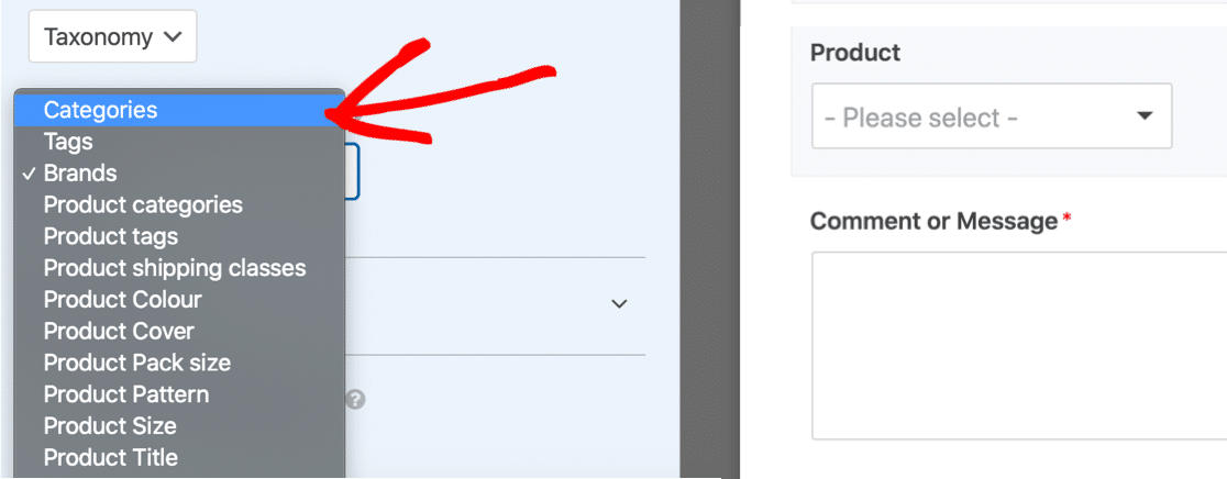 Auto populate fields with dynamic taxonomy choices