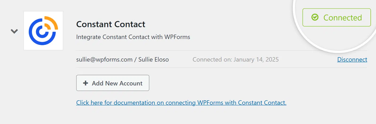 Constant Contact connected