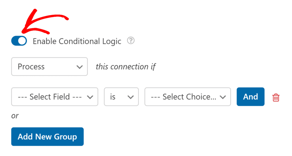 Conditional logic rules