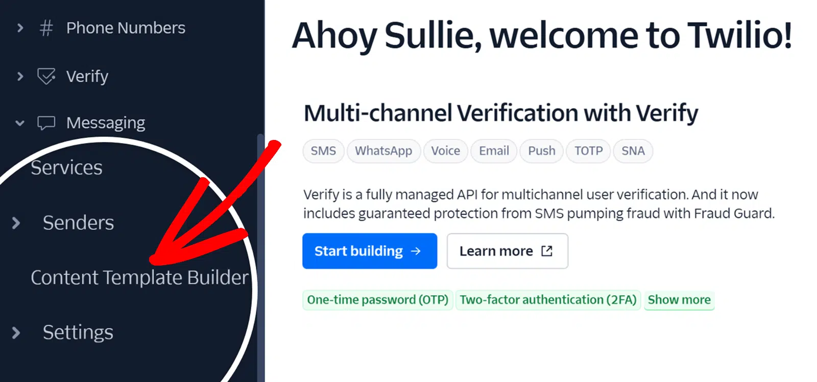Criar um modelo de conteúdo para WhatsApp no Twilio