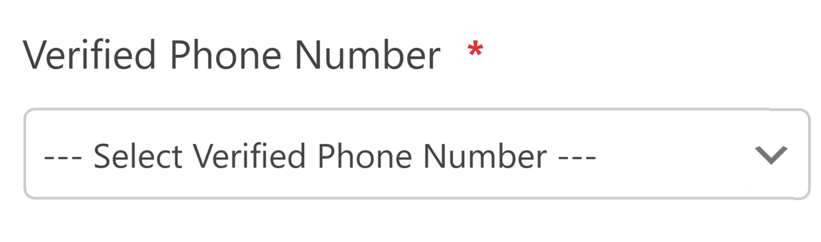 Select the verified phone number