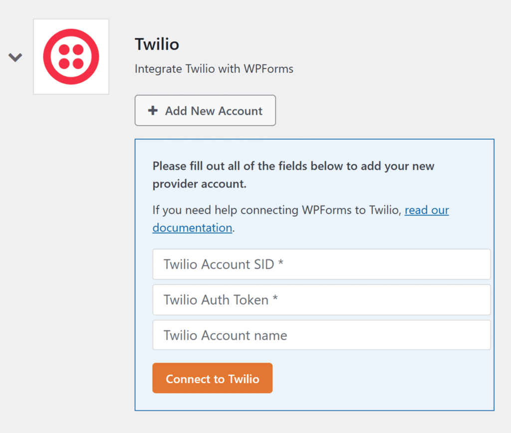 WPForms Twilio configuration