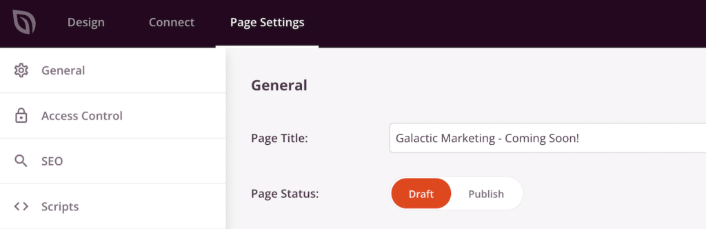 General settings in SeedProd