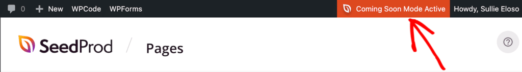 Coming Soon Mode alert notification in WordPress