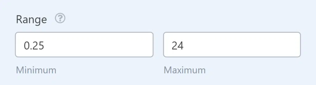 numbers-field-range - WPForms Set minimum or maximum allowed range for Numbers field