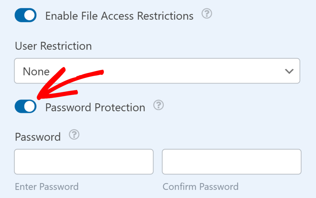 Enable Password Protection