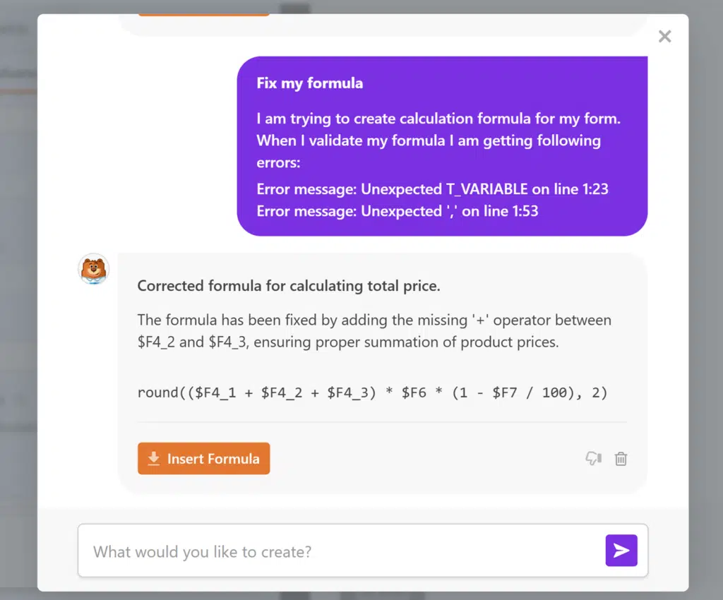 formula-fixed-with-AI - WPForms Formula fixed with AI
