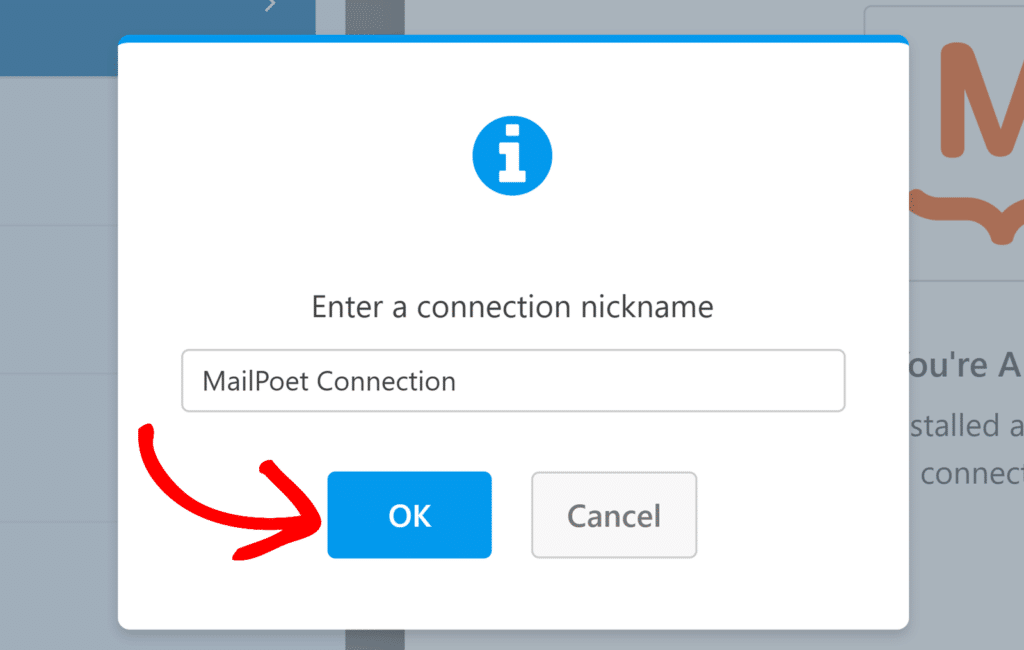 Enter Connection nickname